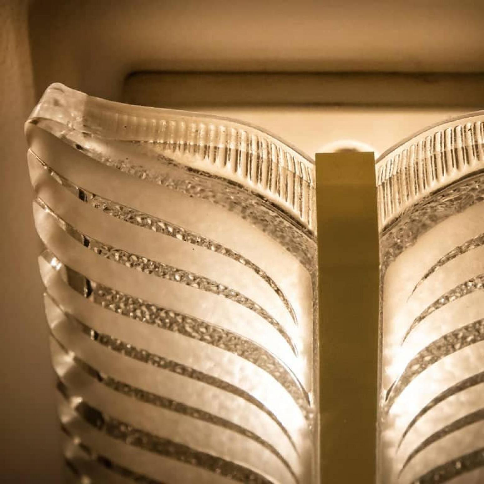 Laiton 1 of the 2 Pairs of Kalmar Leaf Sconces, 1960s en vente