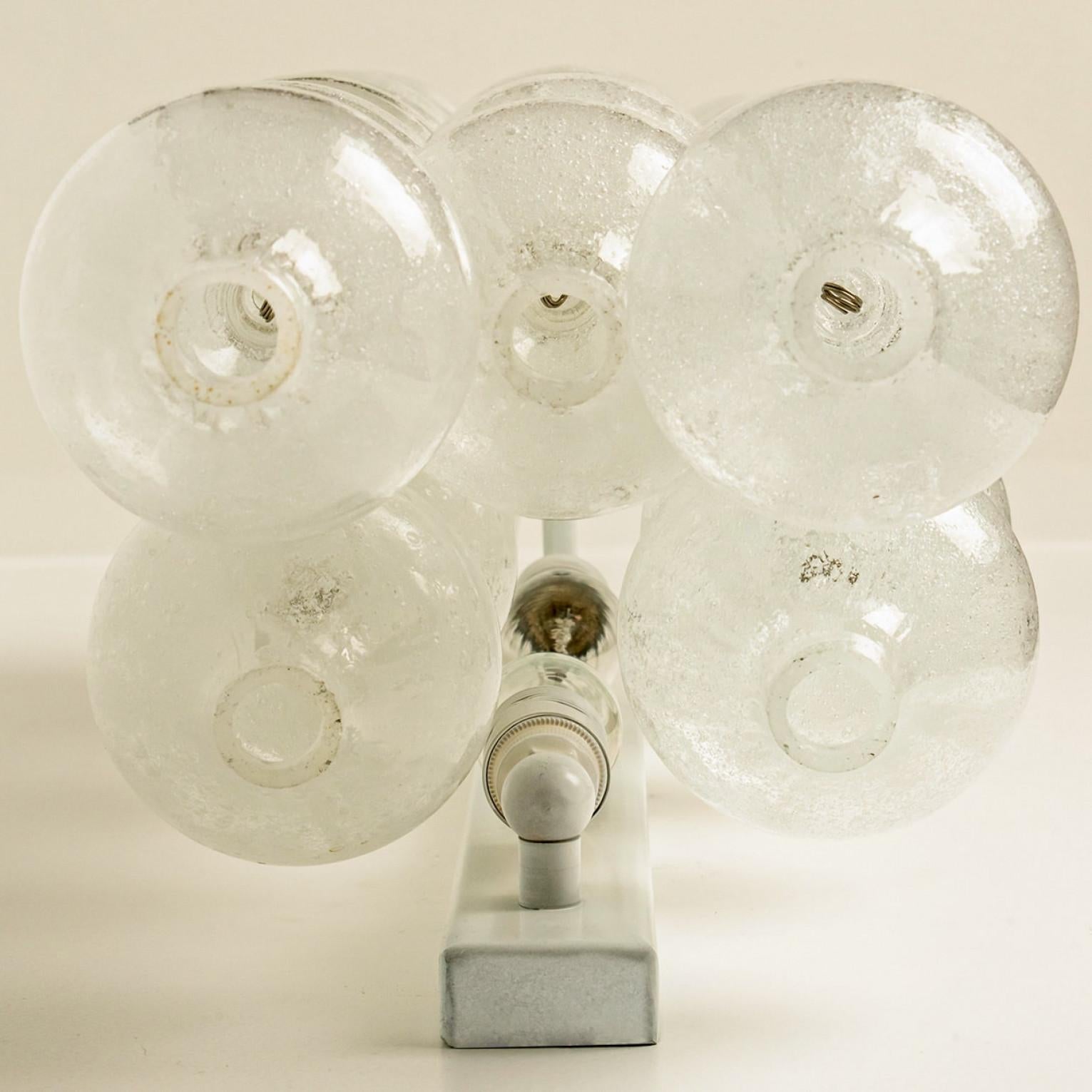 1 of the 2 Pairs of Large Tulipan Wall Lamps or Sconces by J.T. Kalmar 'H 21.2' For Sale 2