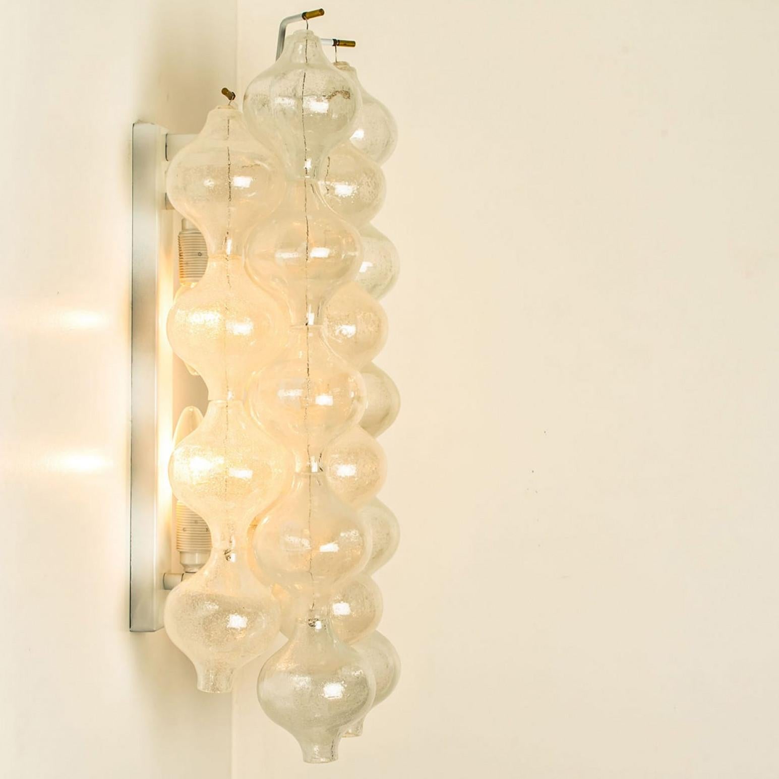 1 of the 2 Pairs of Large Tulipan Wall Lamps or Sconces by J.T. Kalmar 'H 21.2' For Sale 5