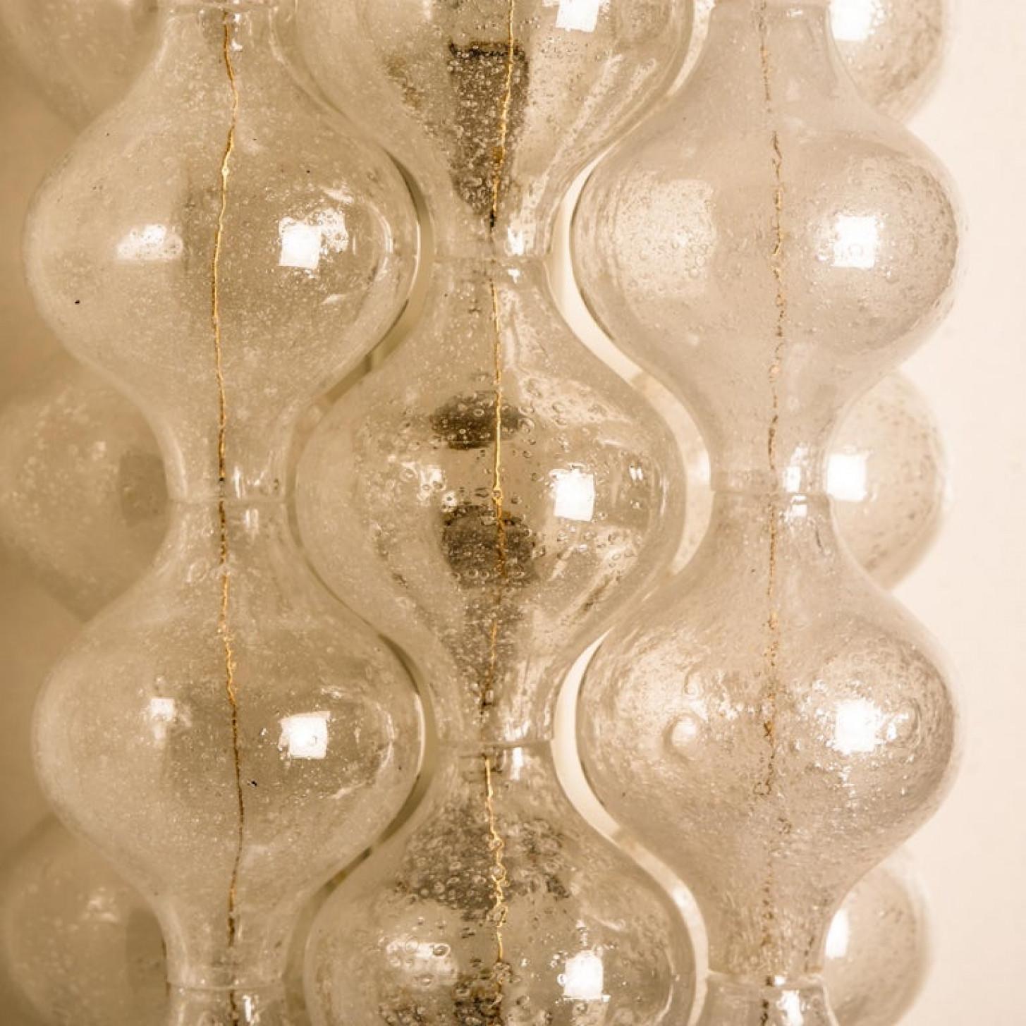 Glass 1 of the 2 Pairs of Large Tulipan Wall Lamps or Sconces by J.T. Kalmar 'H 21.2' For Sale