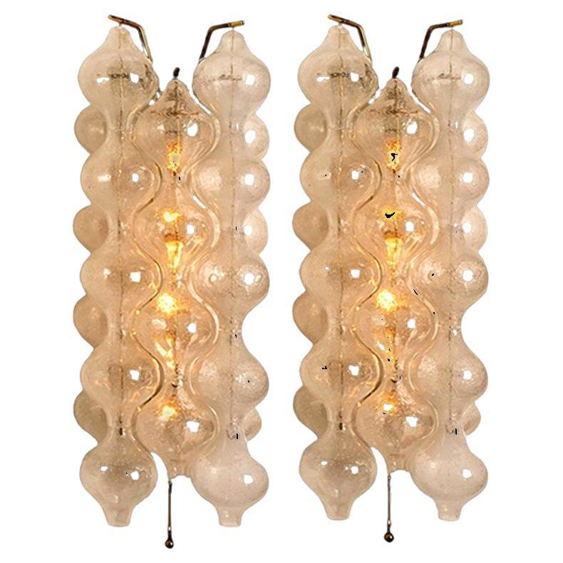 1 of the 2 Pairs of Large Tulipan Wall Lamps or Sconces by J.T. Kalmar 'H 21.2' For Sale