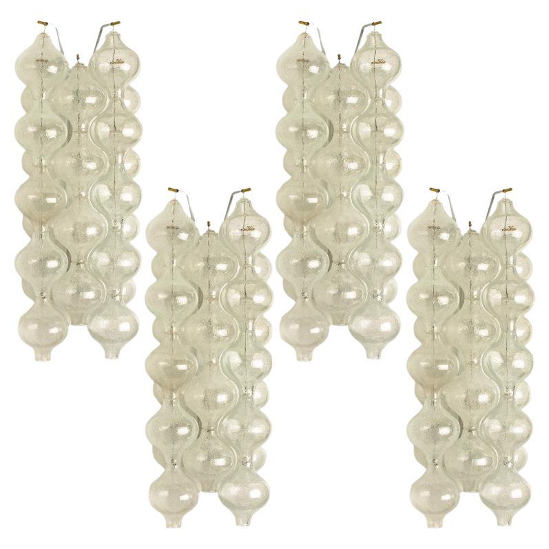 1 of the 2 Pairs of Large Tulipan Wall Lamps or Sconces by J.T. Kalmar 'H 21.2'
