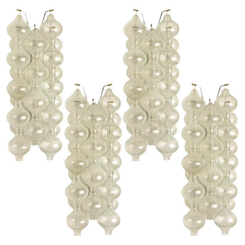 1 of the 2 Pairs of Large Tulipan Wall Lamps or Sconces by J.T. Kalmar 'H 21.2' For Sale