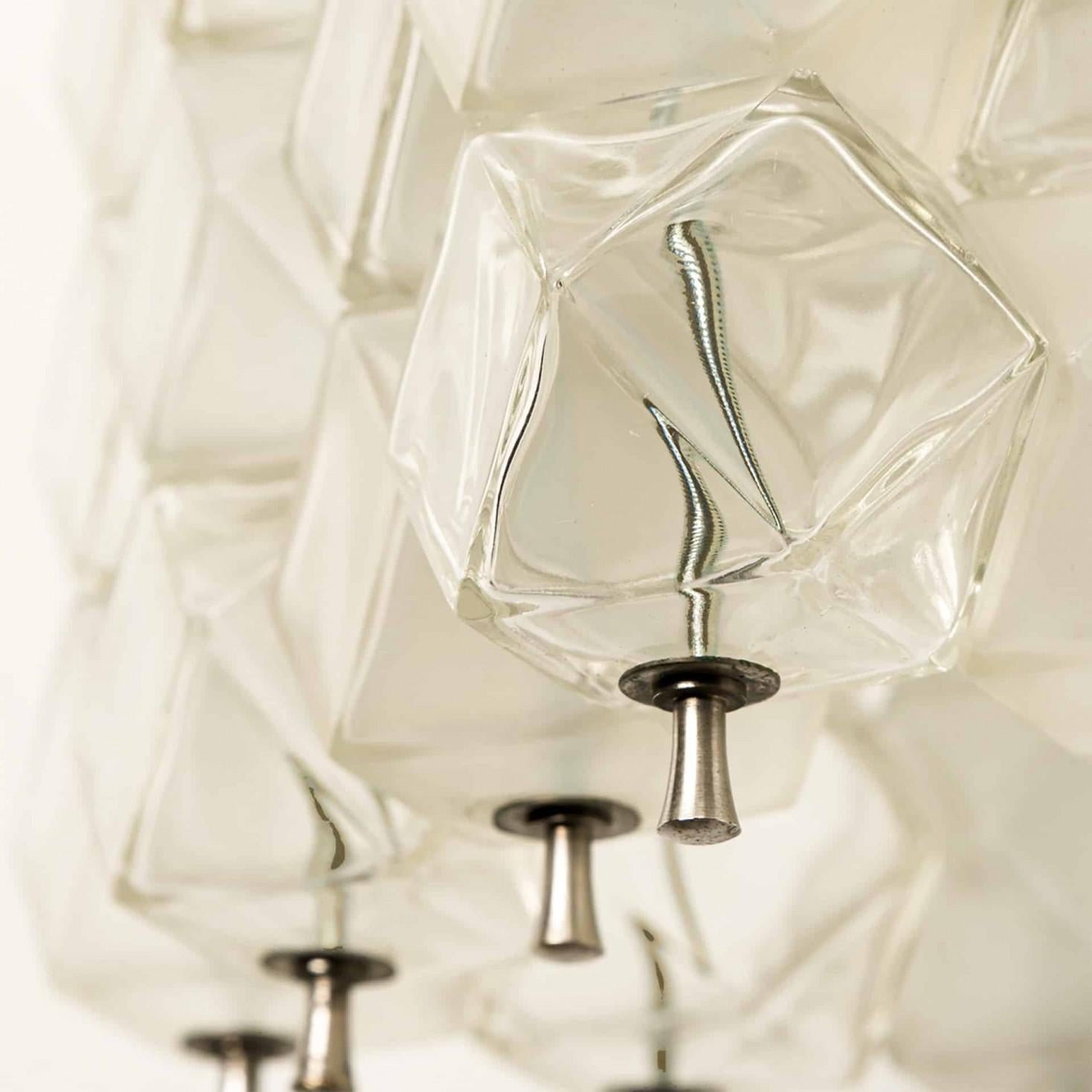 1 des 2 paires de lampes murales XL Filvem Voghera Crystal et nickelé en vente 3