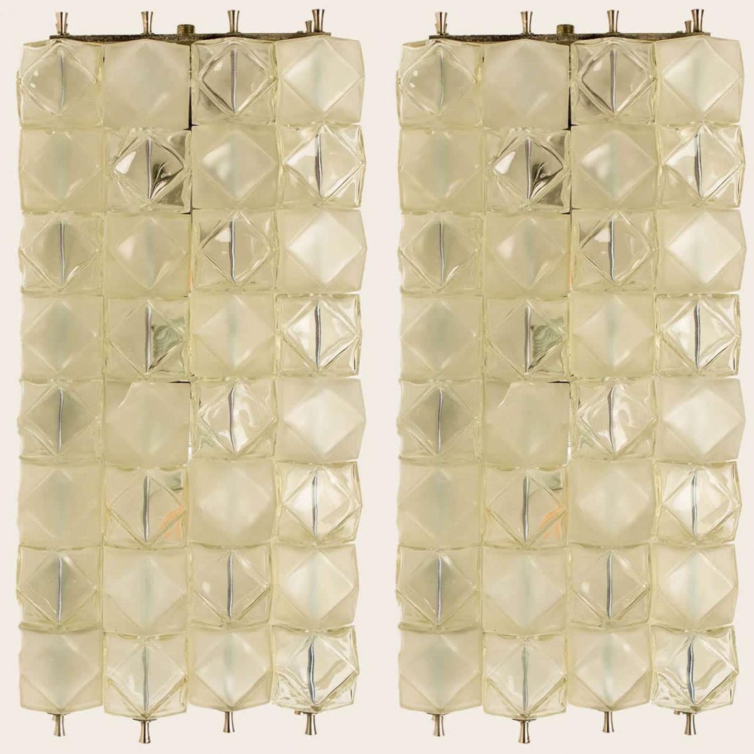 1 of the 2 pairs XL Filvem Voghera Crystal and Nickel Plated Wall Lamps In Good Condition For Sale In Rijssen, NL