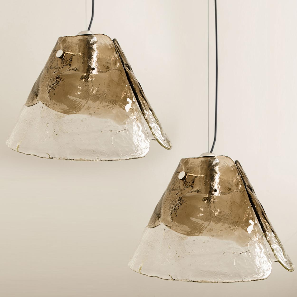 Mid-Century Modern 1 of the 2 Pendant Lamps by Carlo Nason for Mazzega
