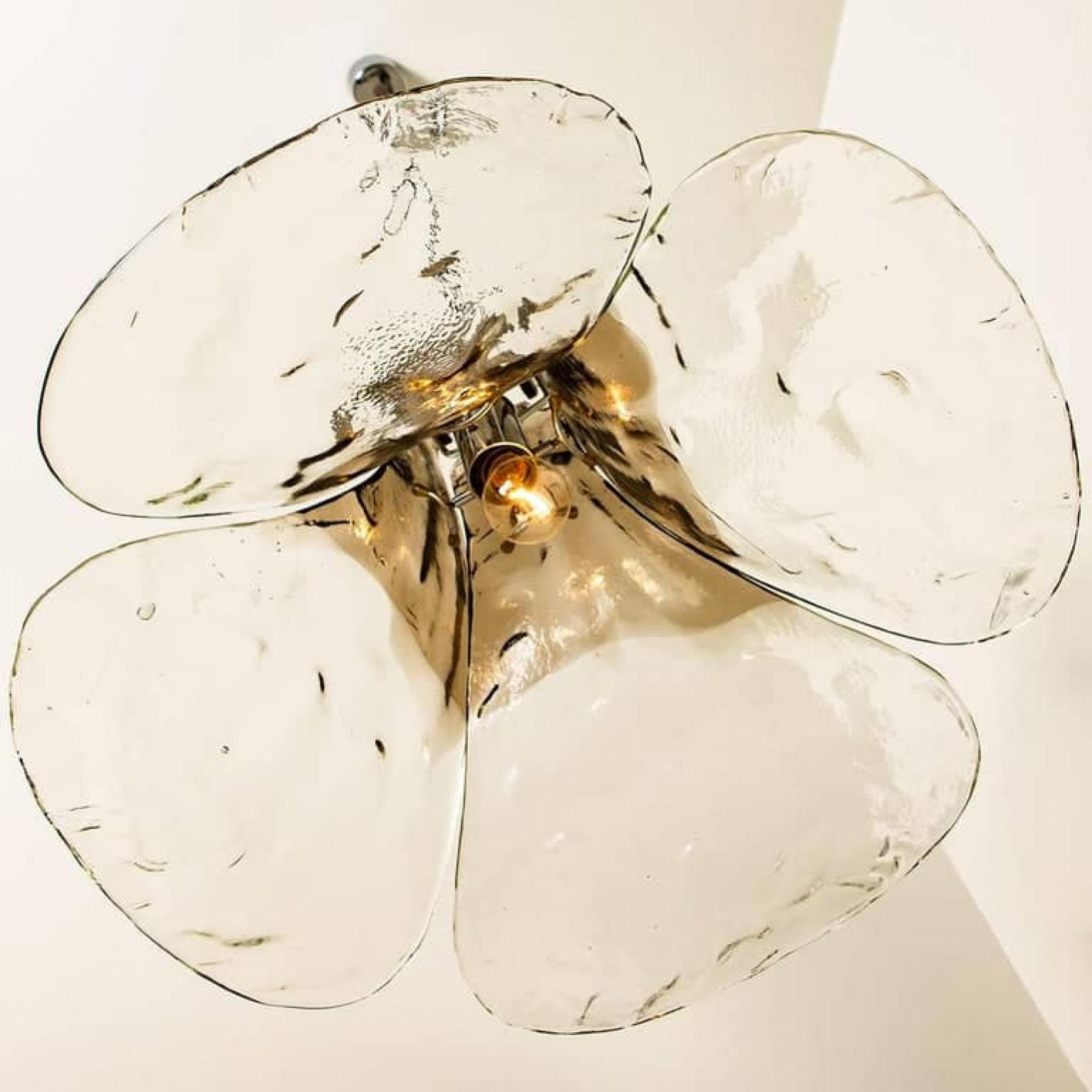 Mid-Century moderno 1 of the 2 Pendant Lamps by Carlo Nason for Mazzega in vendita