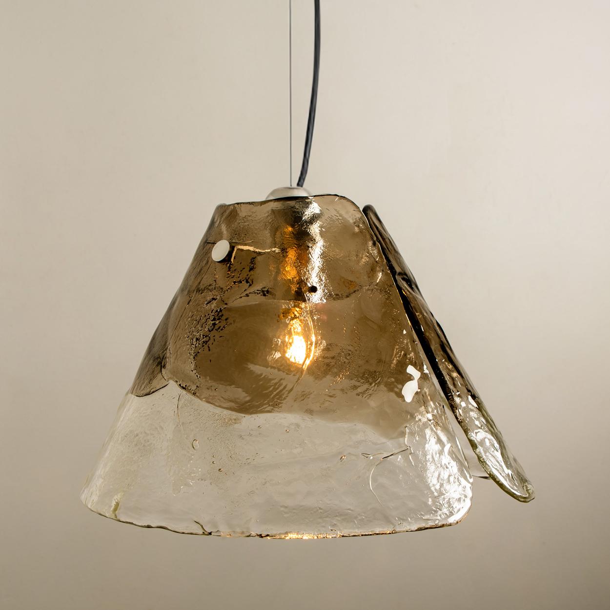 1 of the 2 Pendant Lamps by Carlo Nason for Mazzega 2