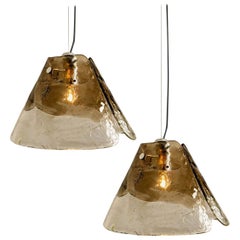 1 of the 2 Pendant Lamps by Carlo Nason for Mazzega