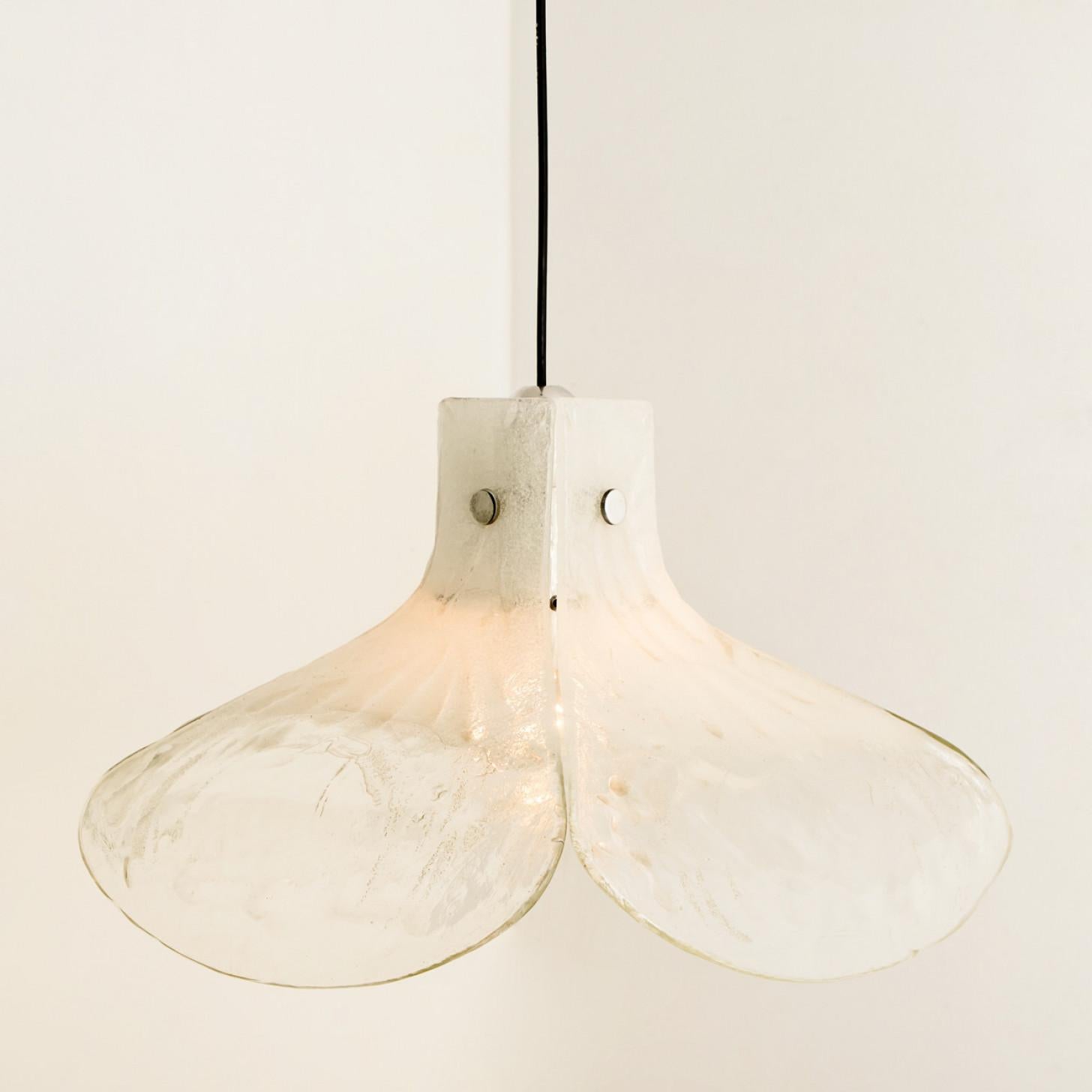 Italian 1 of the 2 Pendant Lamps Model LS185 by Carlo Nason for Mazzega, 1970 For Sale