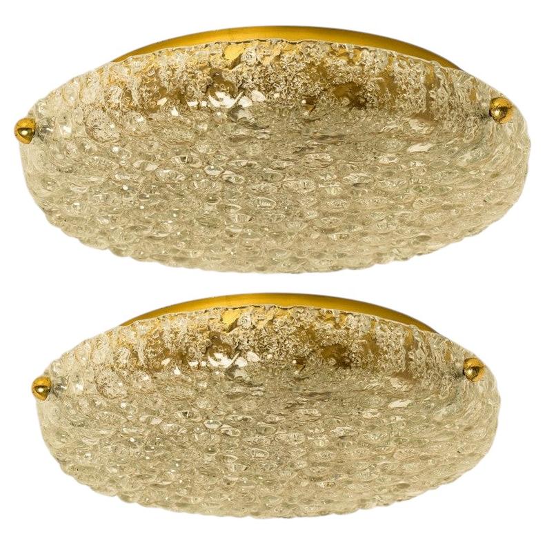 1 of the 2 Round Bubble Glass Flush Mounts Germany, 1970 For Sale