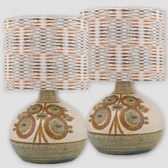 1 delle 2 lampade da tavolo Soholm in ceramica con paralumi personalizzati, Noomi Backhausen