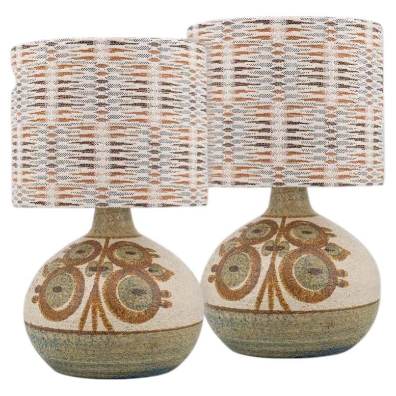 1 of the 2 Soholm Ceramic Table Lamps with Custom Lampshades, Noomi Backhausen
