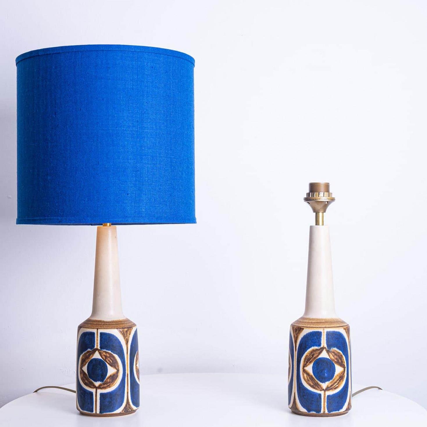 1 of the 2 Soholm Lamps with New Silk Custom Made Lampshade René Houben, 1960s For Sale 2