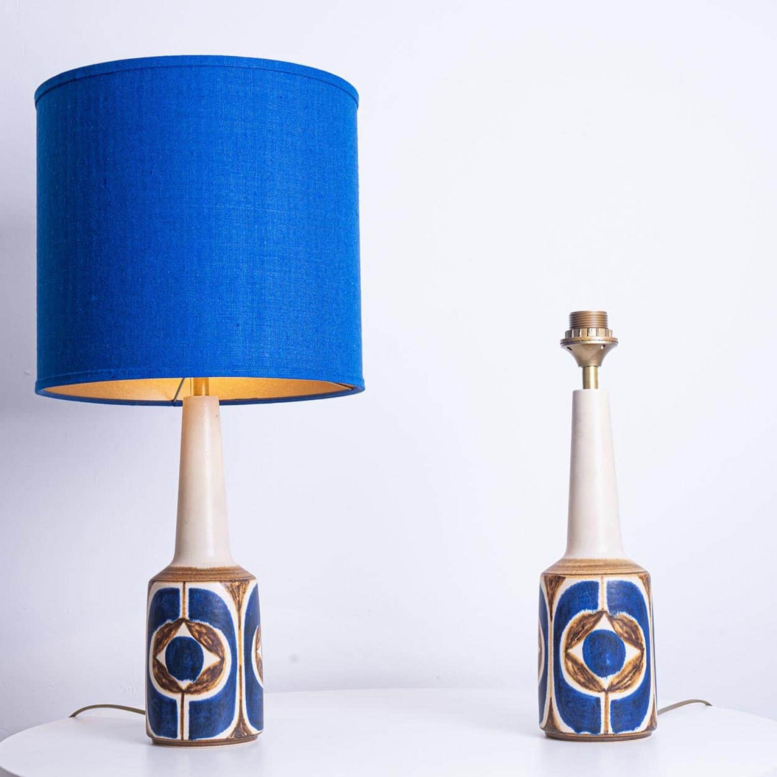 1 of the 2 Soholm Lamps with New Silk Custom Made Lampshade René Houben, 1960s For Sale 3