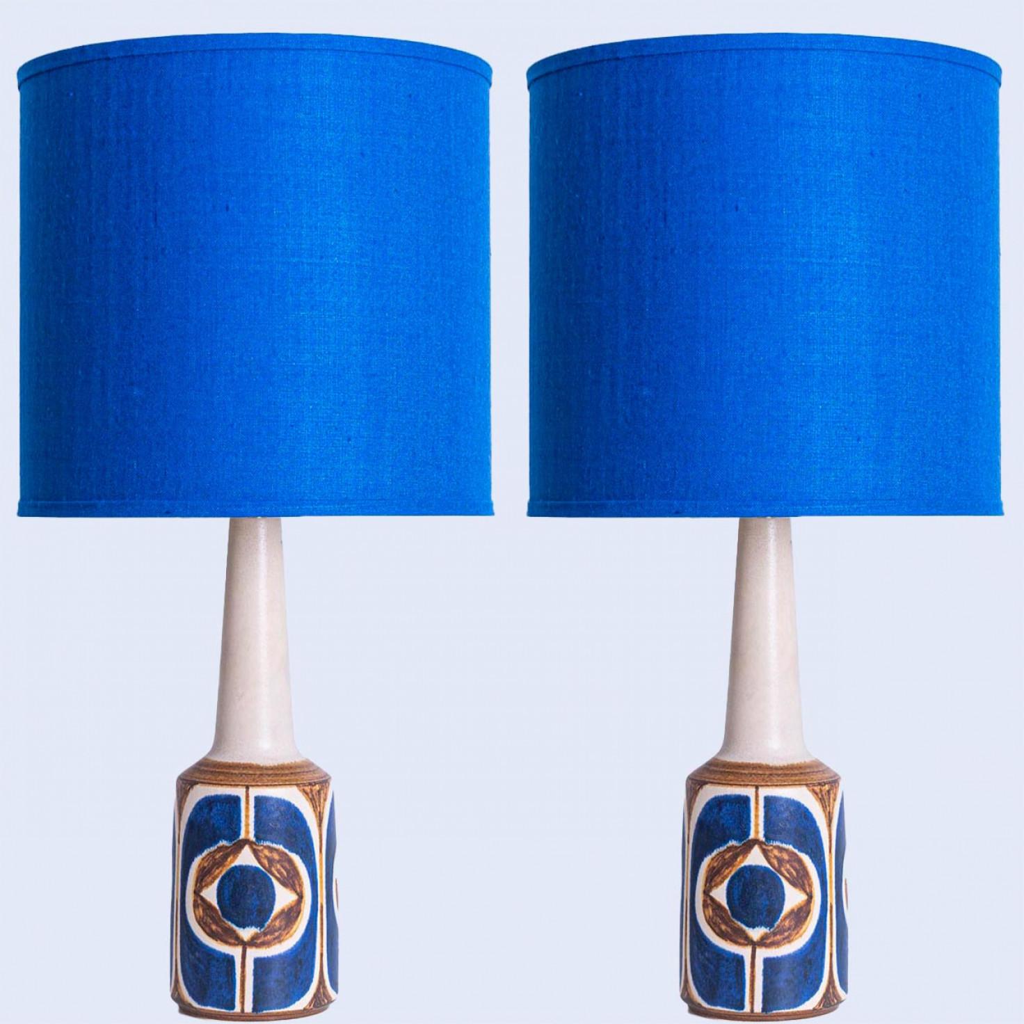 Mid-Century Modern 1 of the 2 Soholm Lamps with New Silk Custom Made Lampshade René Houben, 1960s For Sale
