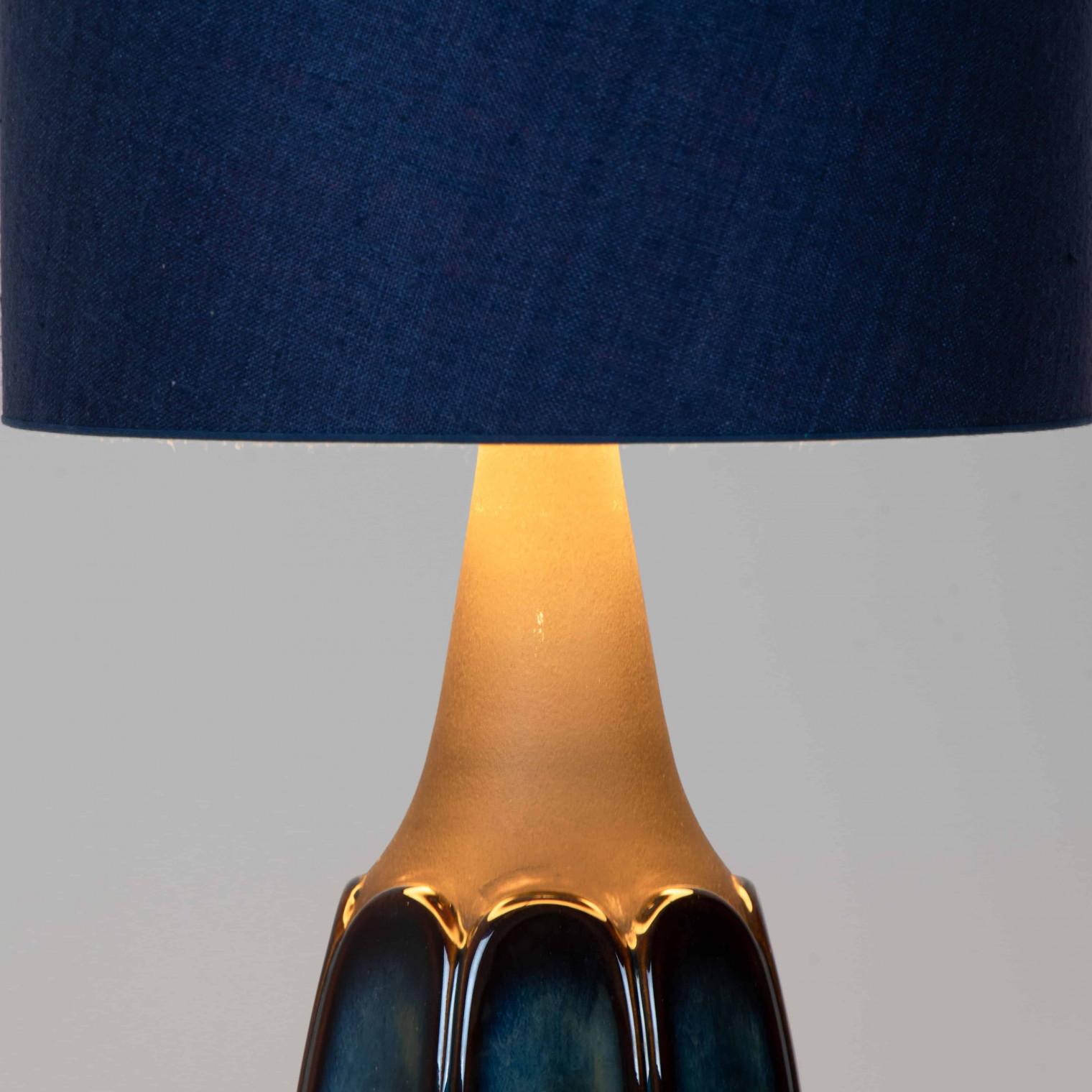 1 of the 2 Soholm Lamps with New Silk Custom Made Lampshade René Houben, 1960s (Dänisch) im Angebot