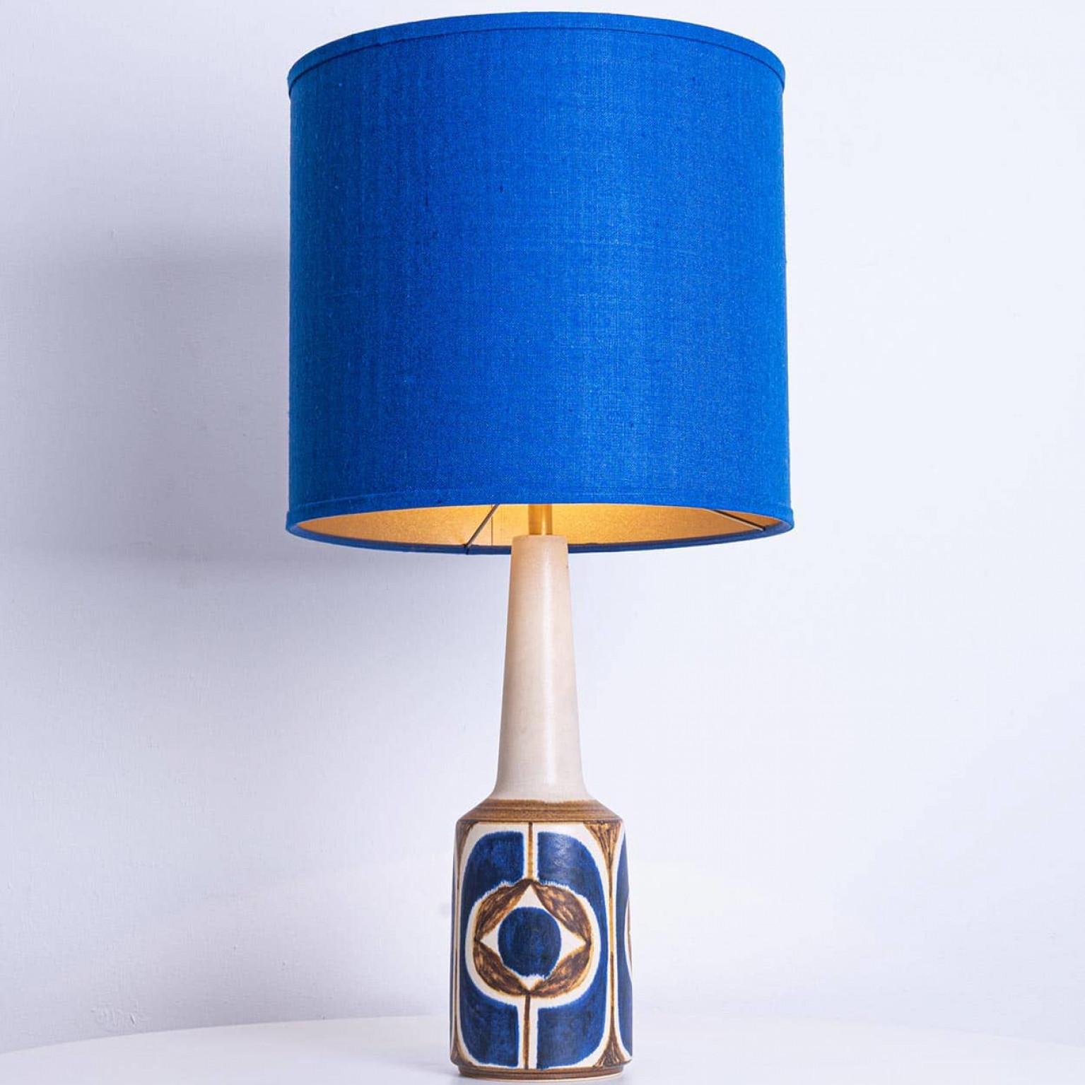 20th Century 1 of the 2 Soholm Lamps with New Silk Custom Made Lampshade René Houben, 1960s For Sale