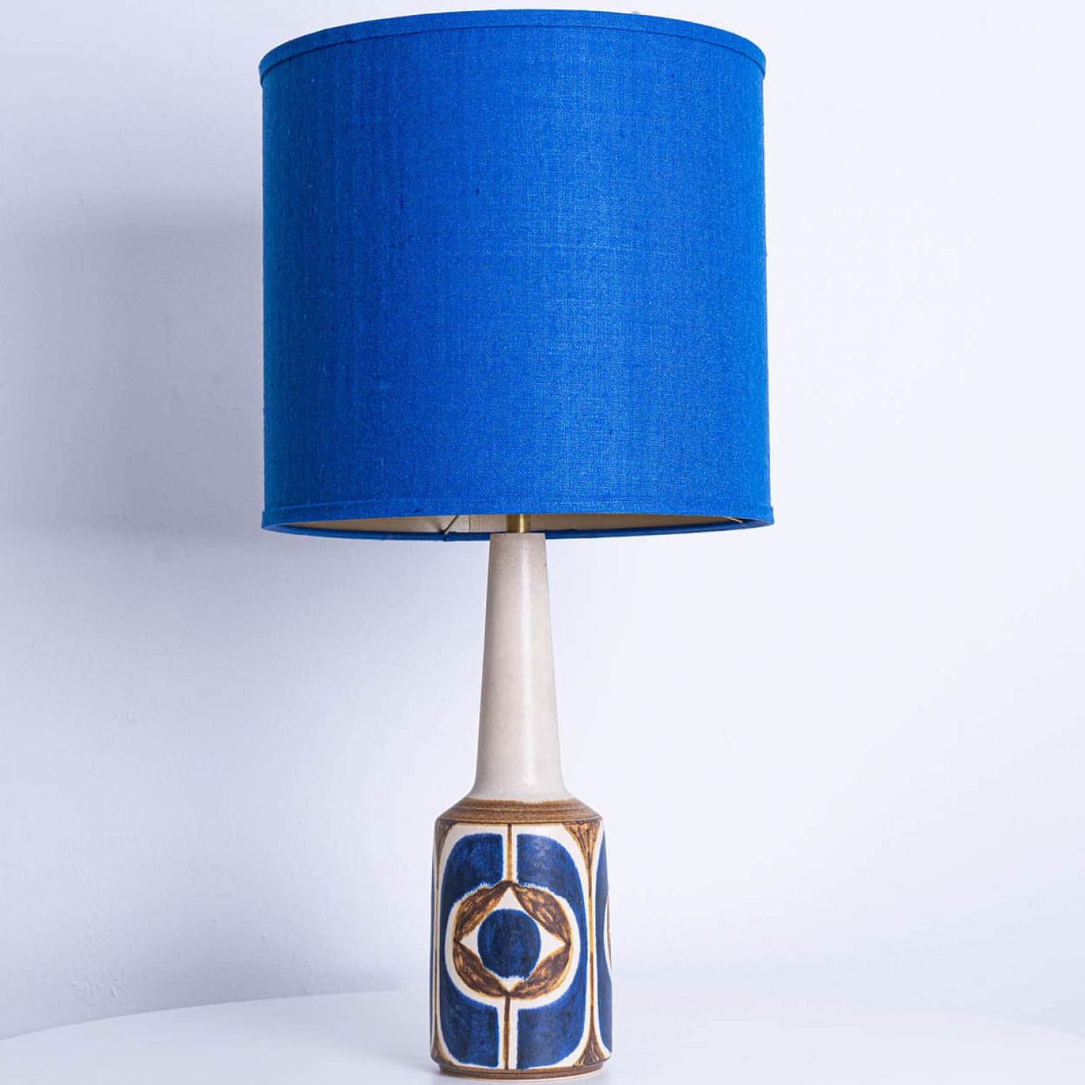 1 of the 2 Soholm Lamps with New Silk Custom Made Lampshade René Houben, 1960s For Sale 1