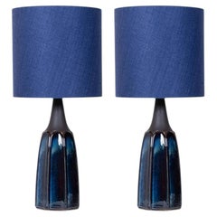 1 of the 2 Soholm Lamps with New Silk Custom Made Lampshade René Houben, 1960s