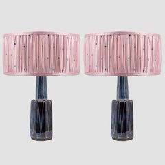 1 of the 2 Soholm Table Lamps with New Custom Made Pleated Lampshade, 1960s