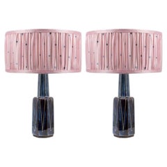 1 of the 2 Soholm Table Lamps with New Custom Made Pleated Lampshade, 1960s