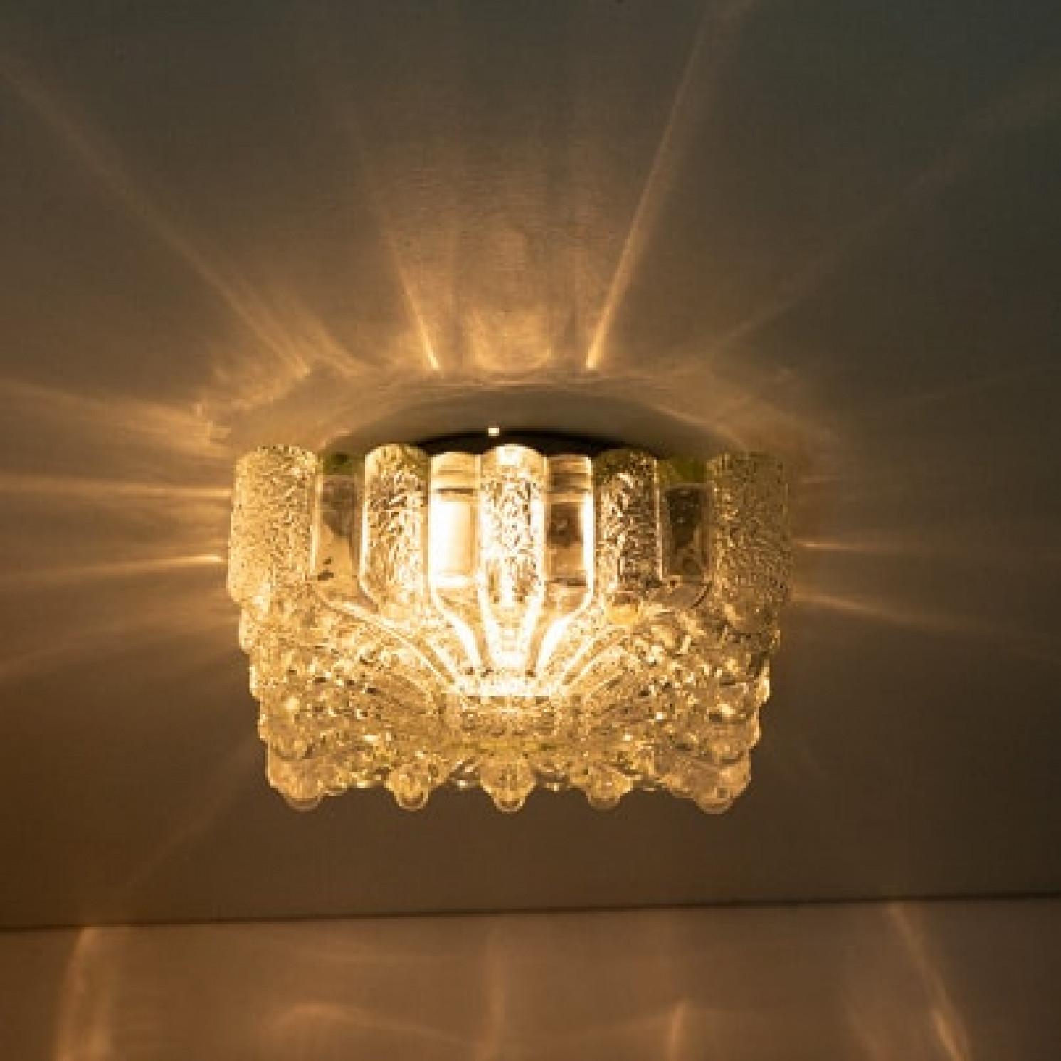 1 des 2 plafonniers carrés en verre d'Helena Tynell, 1970 en vente 5