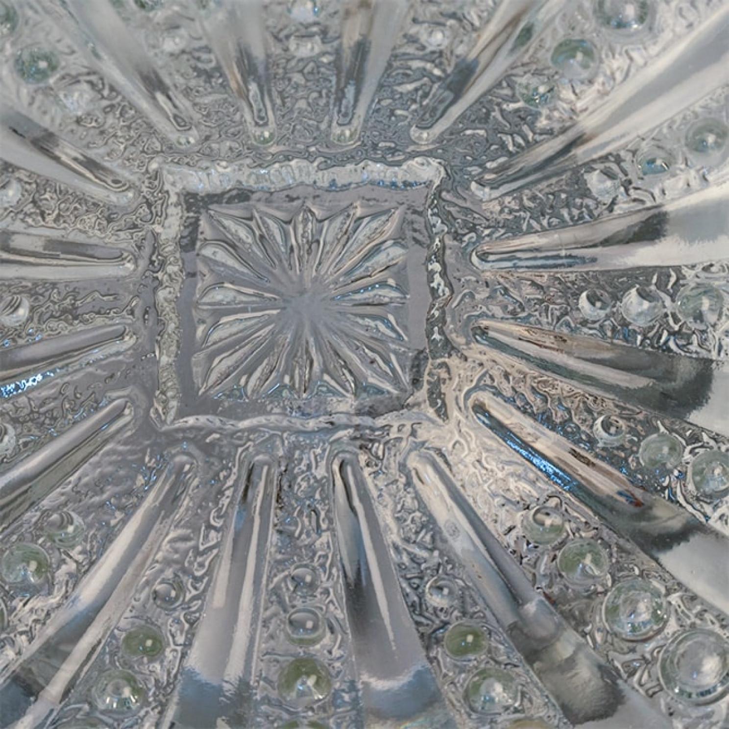 Allemand 1 des 2 plafonniers carrés en verre d'Helena Tynell, 1970 en vente