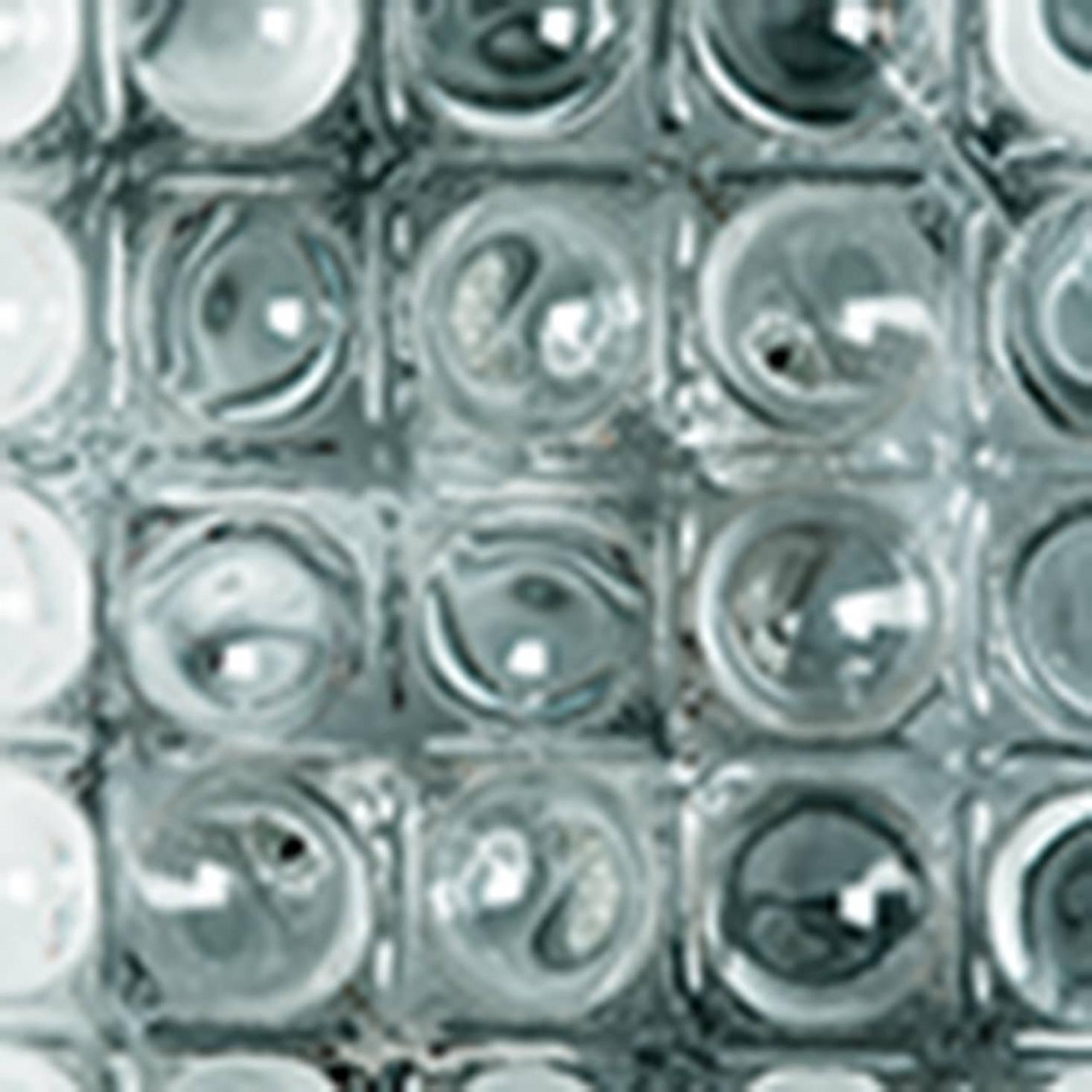 Mid-Century Modern 1 of the 2 Square Glass Silver Colored Wall Lights By Helena Tynell, 1970 For Sale