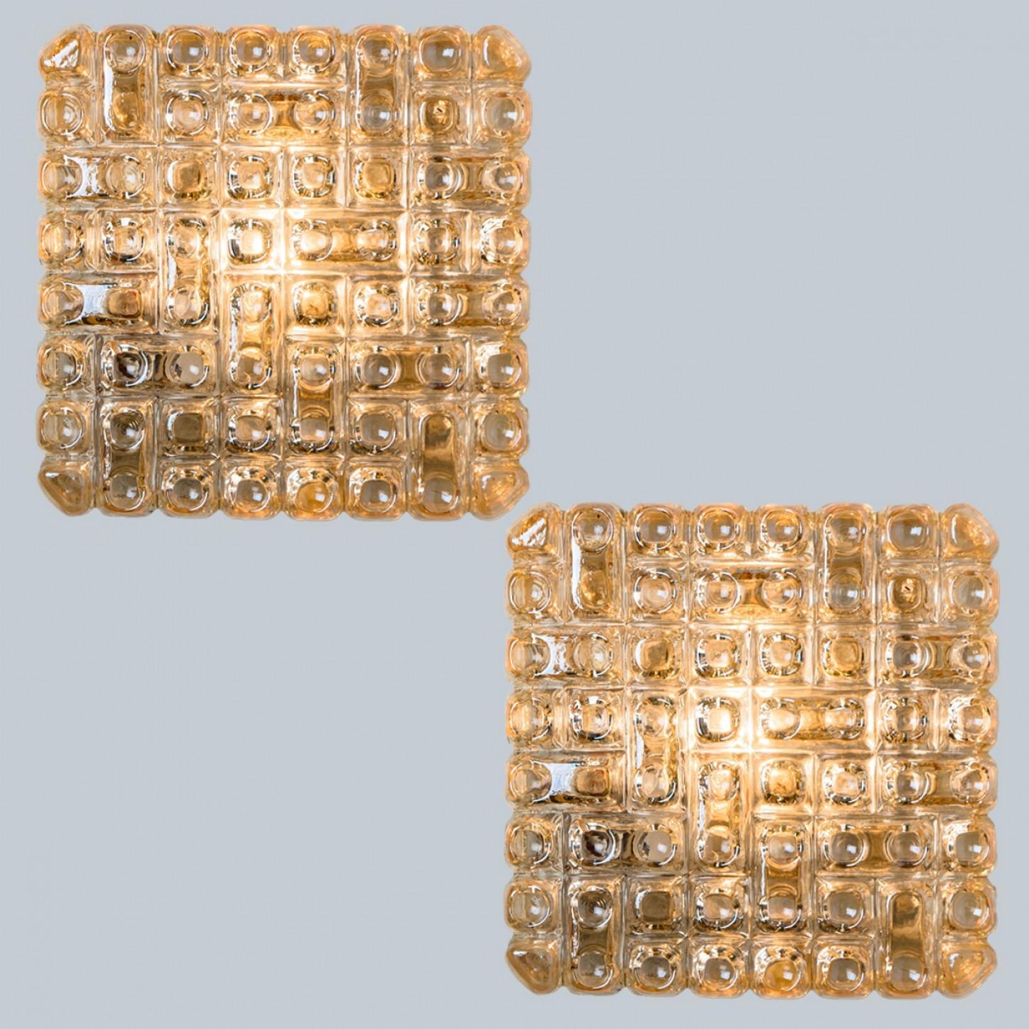 1 delle 2 applique quadrate in vetro testurizzato,  Germania in vendita 2