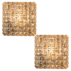 1 of the 2 Square Textured Glass Wall Lights,  Germany