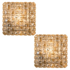 1 of the 2 Square Textured Glass Wall Lights, Germany