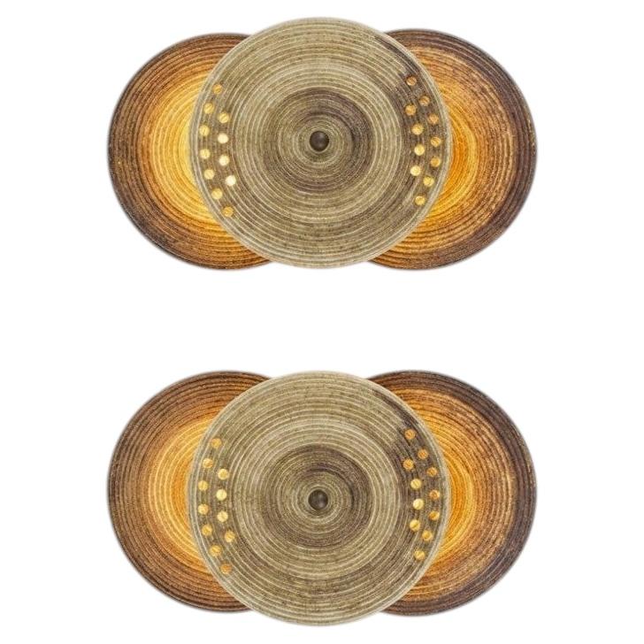 1 of the 2 Stunning Ceramic Stoneware Wall Light by Axella, Denmark For Sale