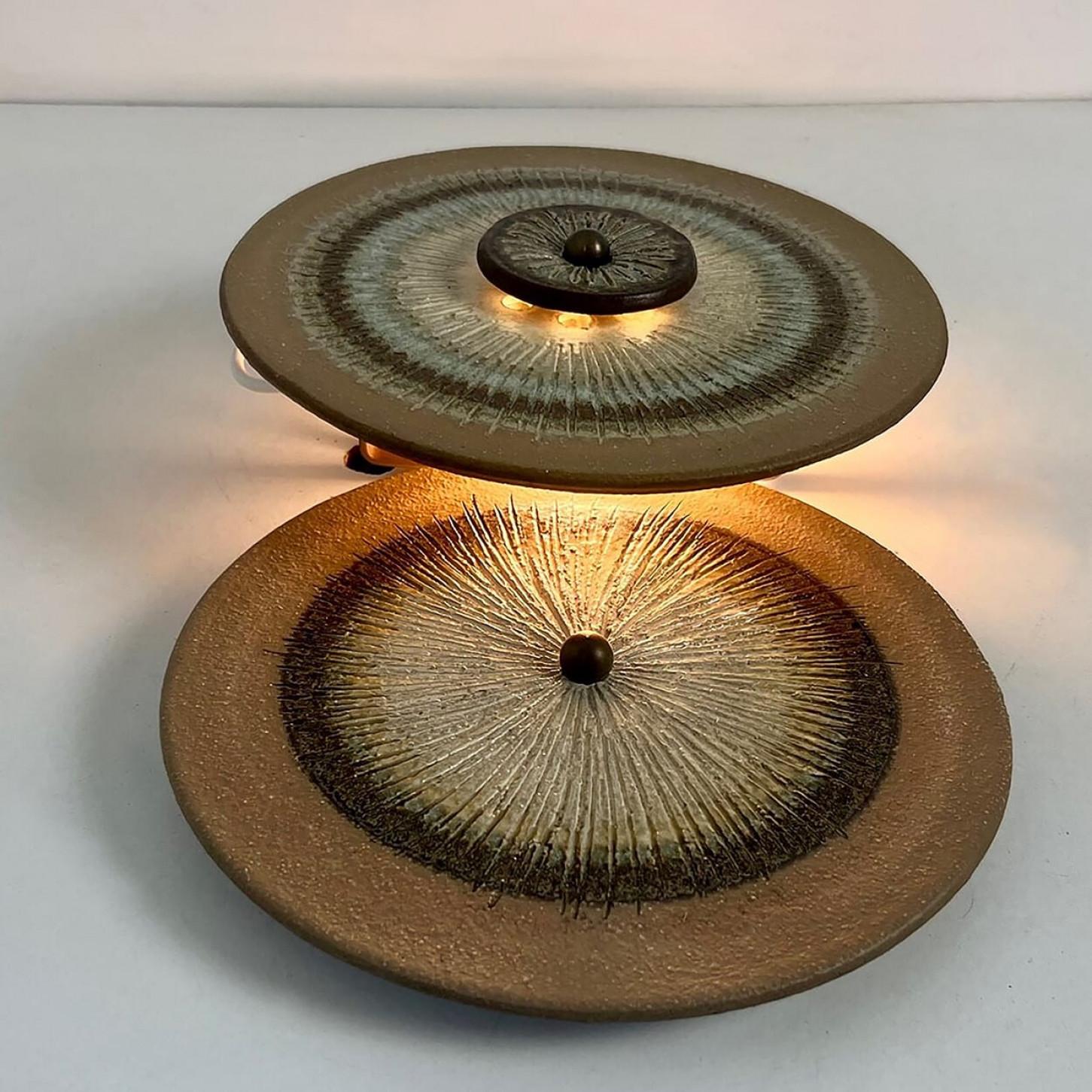 The 1 of the 2 Stunning Ceramic Wall Lights, Dänemark, 1970 im Angebot 2