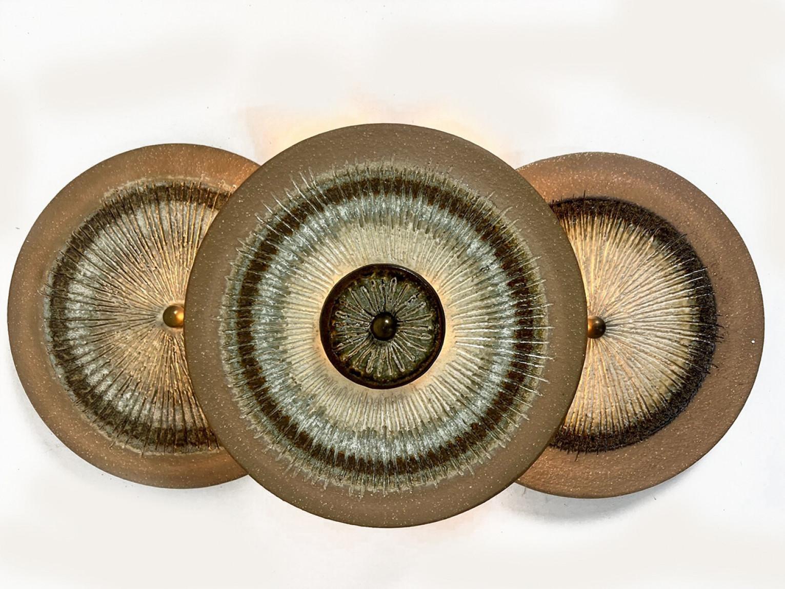 1 of the 2 Stunning Ceramic Wall Lights, Denmark, 1970 For Sale 4