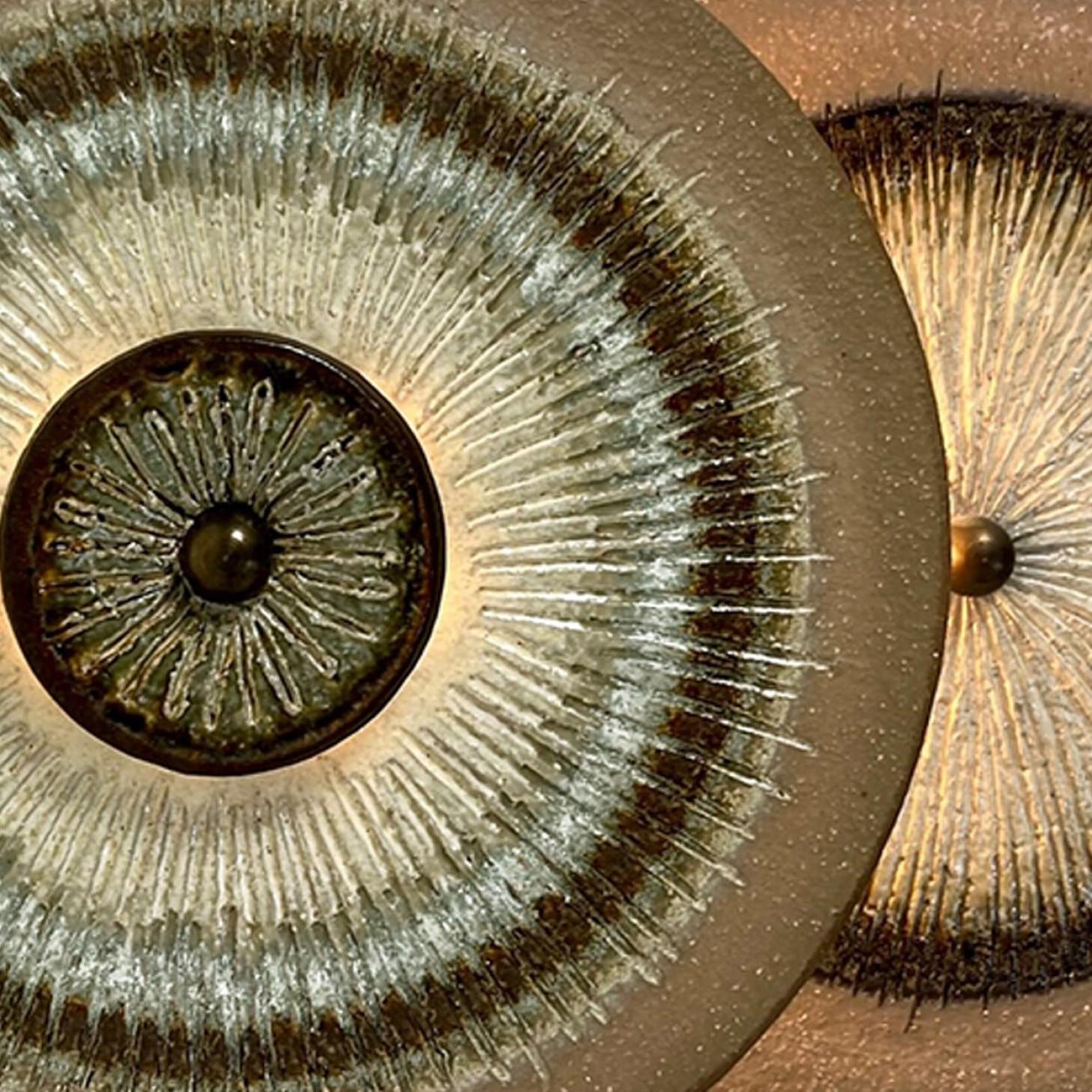 The 1 of the 2 Stunning Ceramic Wall Lights, Dänemark, 1970 im Angebot 4