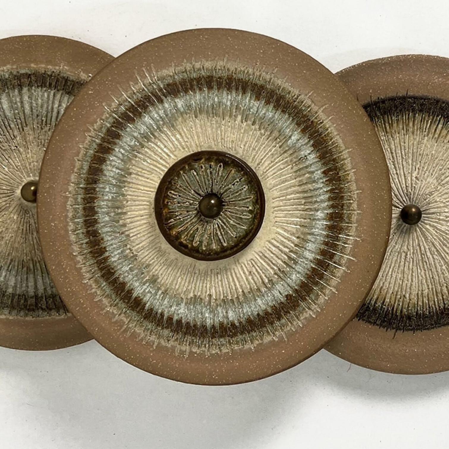 1 of the 2 Stunning Ceramic Wall Lights, Denmark, 1970 For Sale 6
