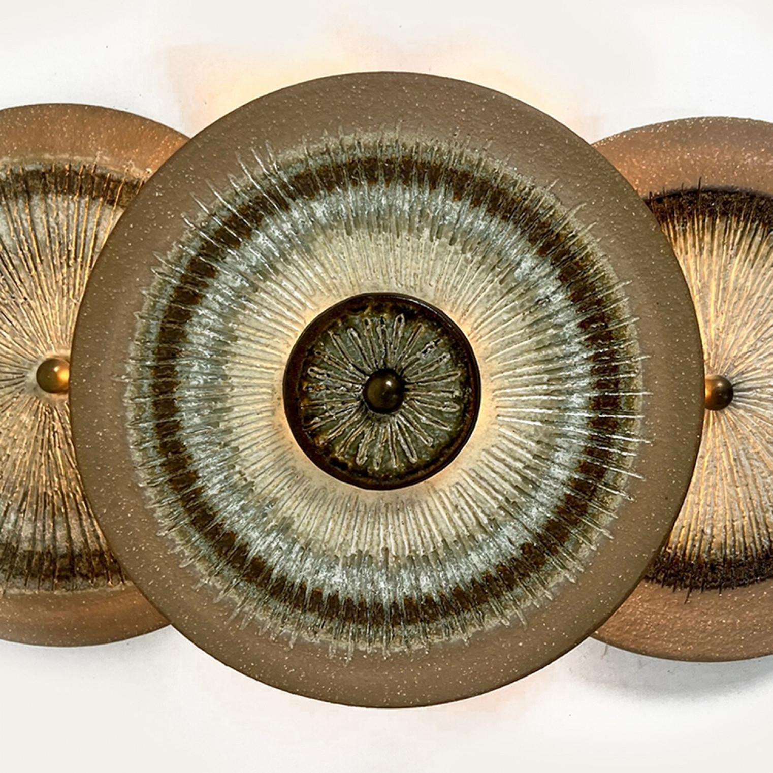 1 of the 2 Stunning Ceramic Wall Lights, Denmark, 1970 For Sale 9