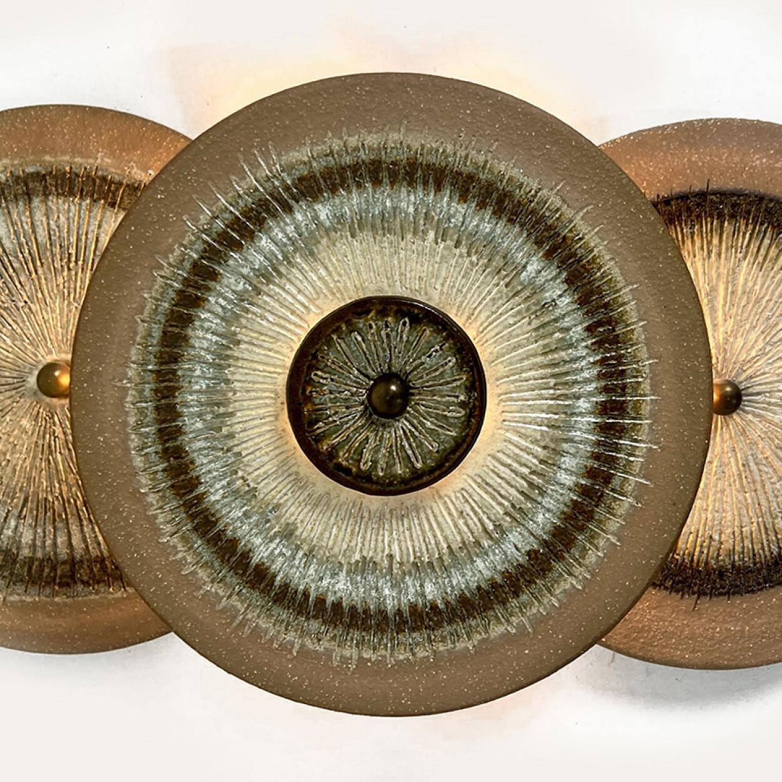 1 of the 2 Stunning Ceramic Wall Lights, Denmark, 1970 For Sale 9