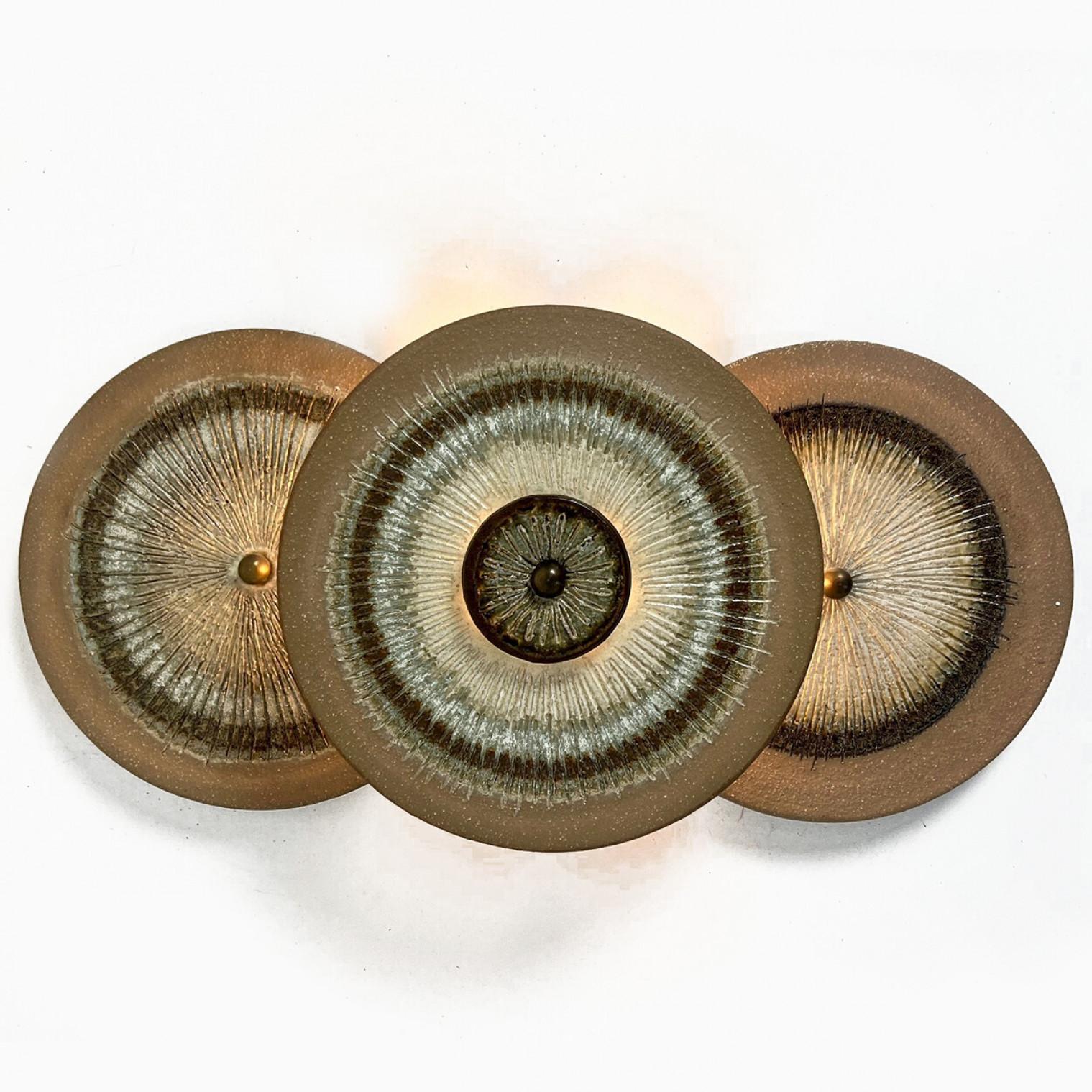 1 of the 2 Stunning Ceramic Wall Lights, Denmark, 1970 For Sale 10