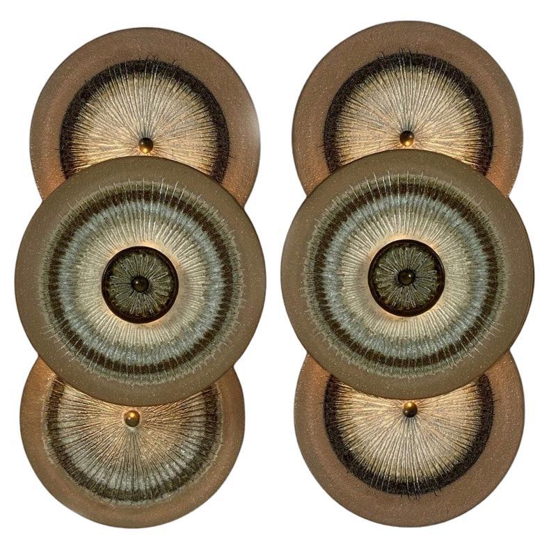 1 of the 2 Stunning Ceramic Wall Lights, Denmark, 1970