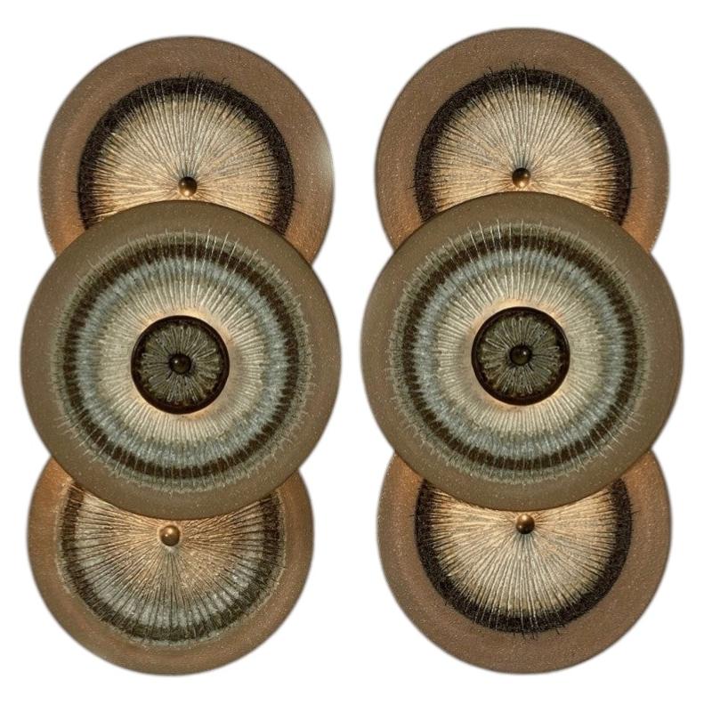 1 of the 2 Stunning Ceramic Wall Lights, Denmark, 1970
