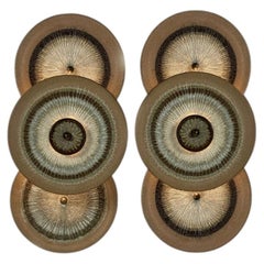 1 delle 2 splendide luci da parete in ceramica, Danimarca, 1970