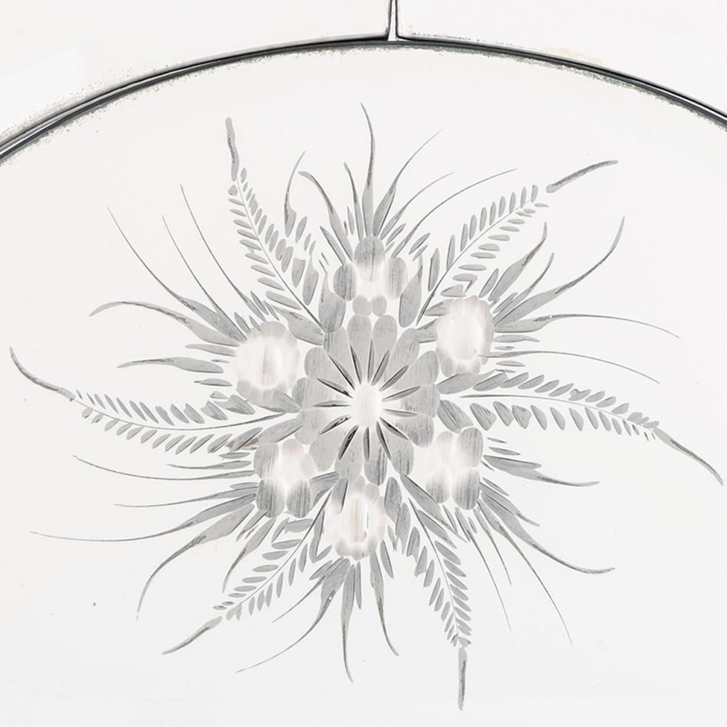 1 of the 2 Stunning Large Venetian Archtop Mirrors With Murano Glass For Sale 4