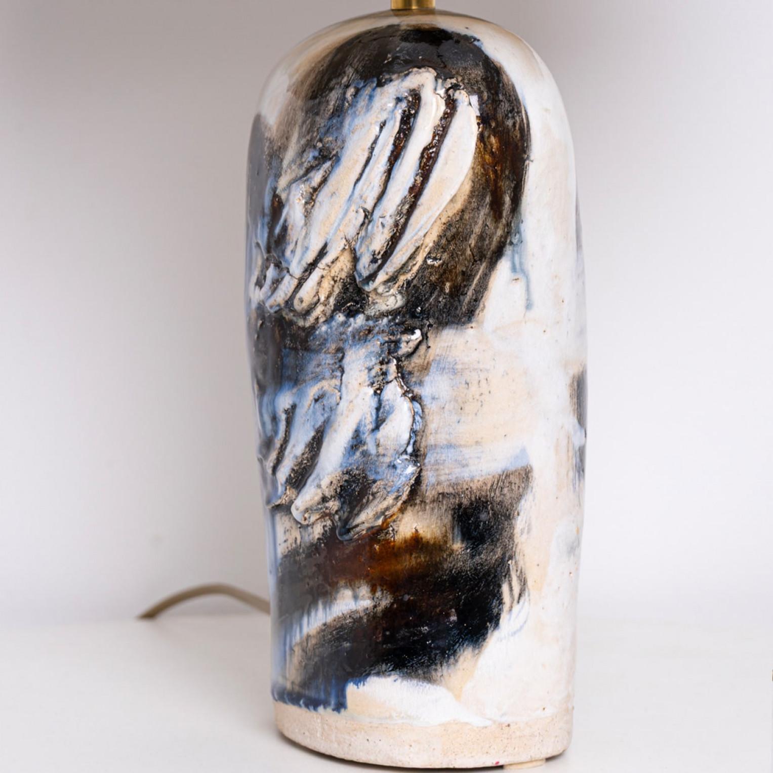 1 of the 2 Stunning Table Lamps by Jeppe Hagendorn, Denmark 1960s For Sale 7