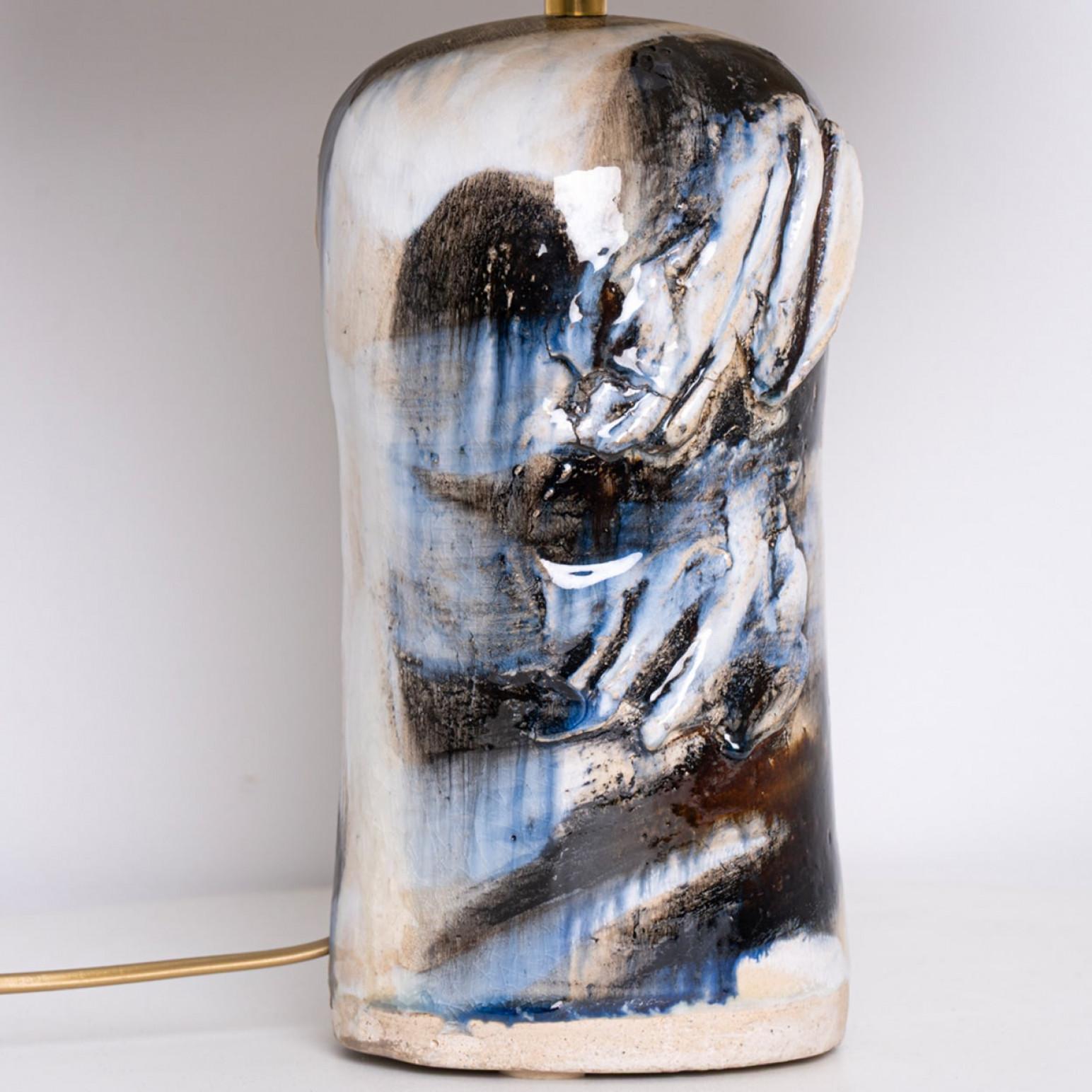 Danish 1 of the 2 Stunning Table Lamps by Jeppe Hagendorn, Denmark 1960s For Sale