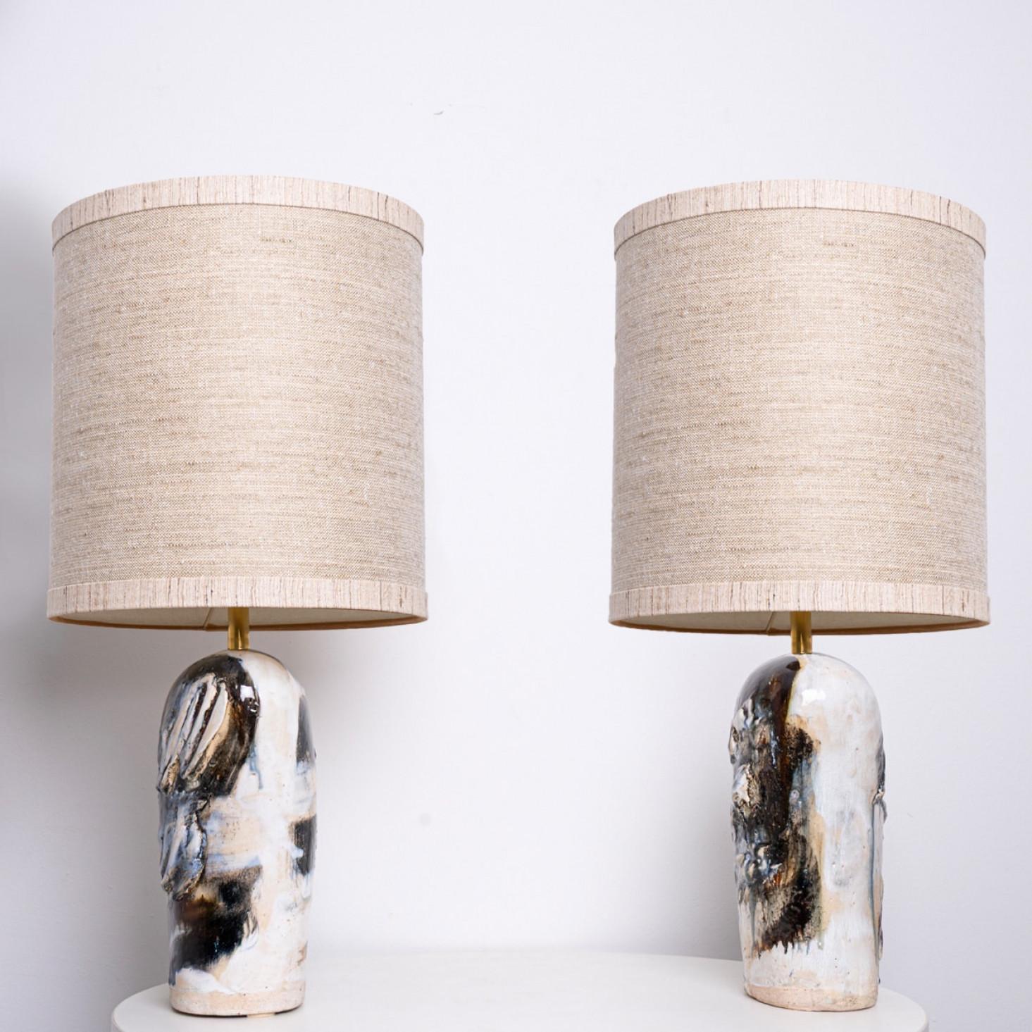 Mid-20th Century 1 of the 2 Stunning Table Lamps by Jeppe Hagendorn, Denmark 1960s For Sale