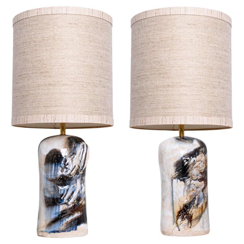 1 of the 2 Stunning Table Lamps by Jeppe Hagendorn, Denmark 1960s For Sale