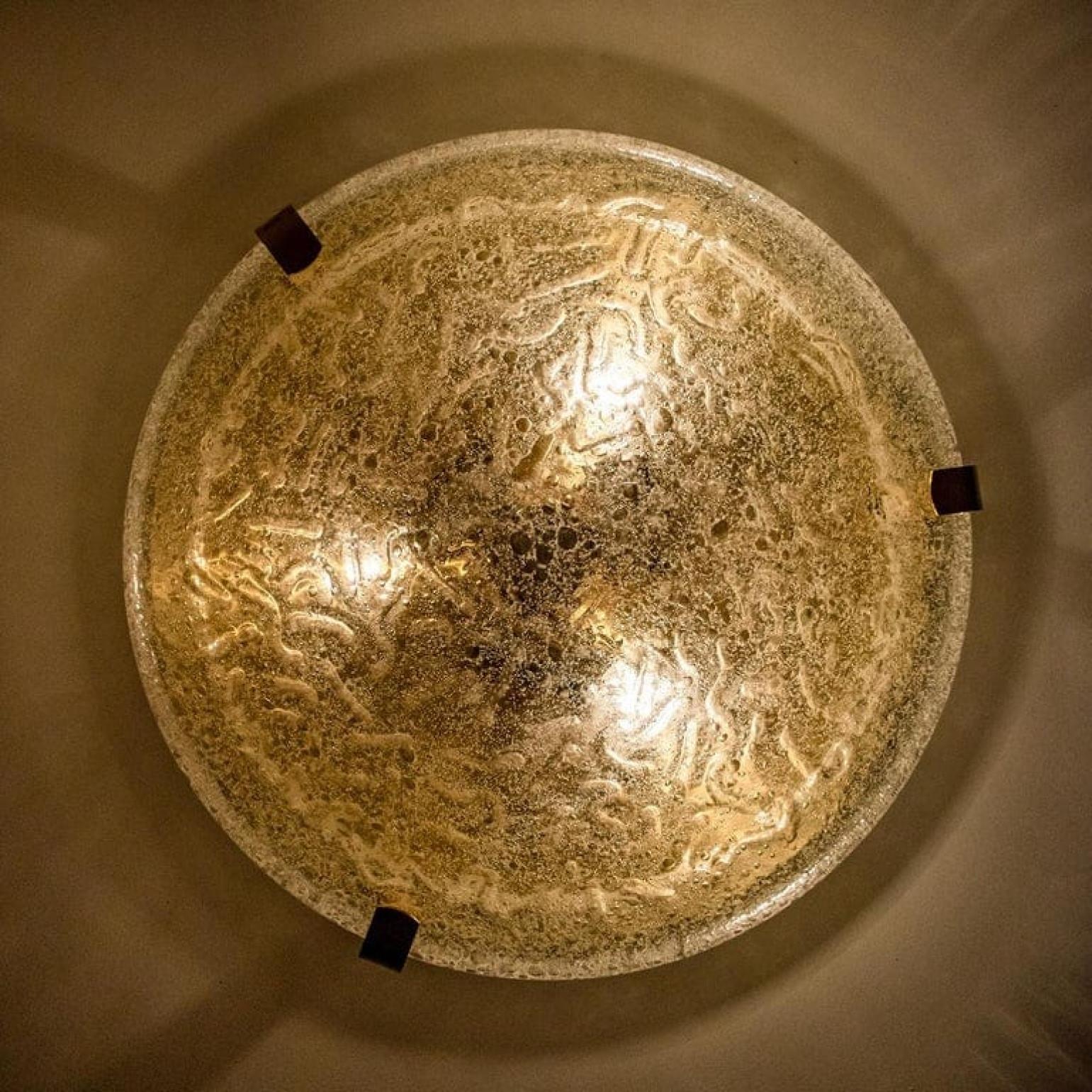 1 des 2 appliques en verre soufflé épais, 1960 en vente 3