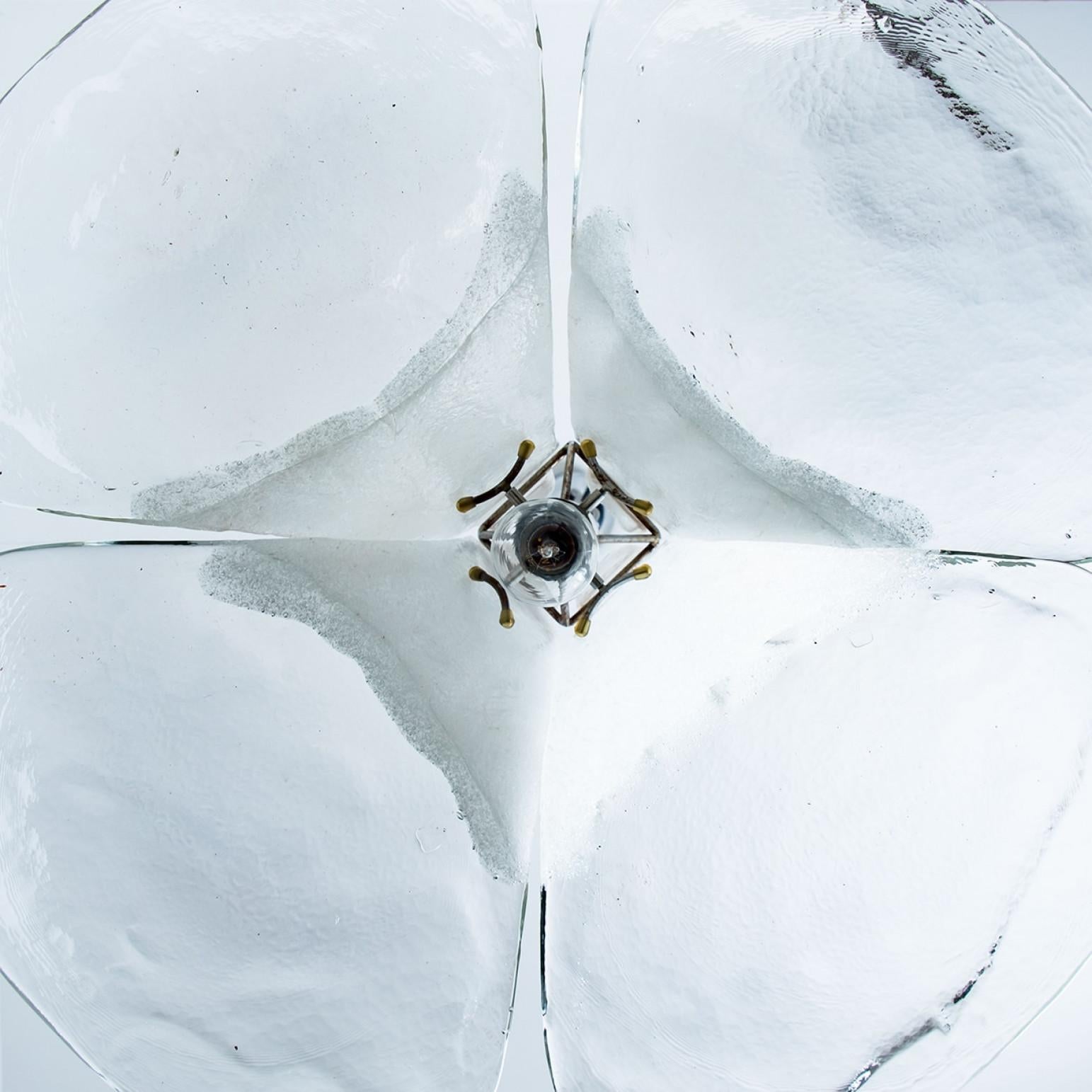 1 de las 2 Lámpara colgante Flor blanca de Carlo Nason, 1960 Moderno de mediados de siglo en venta